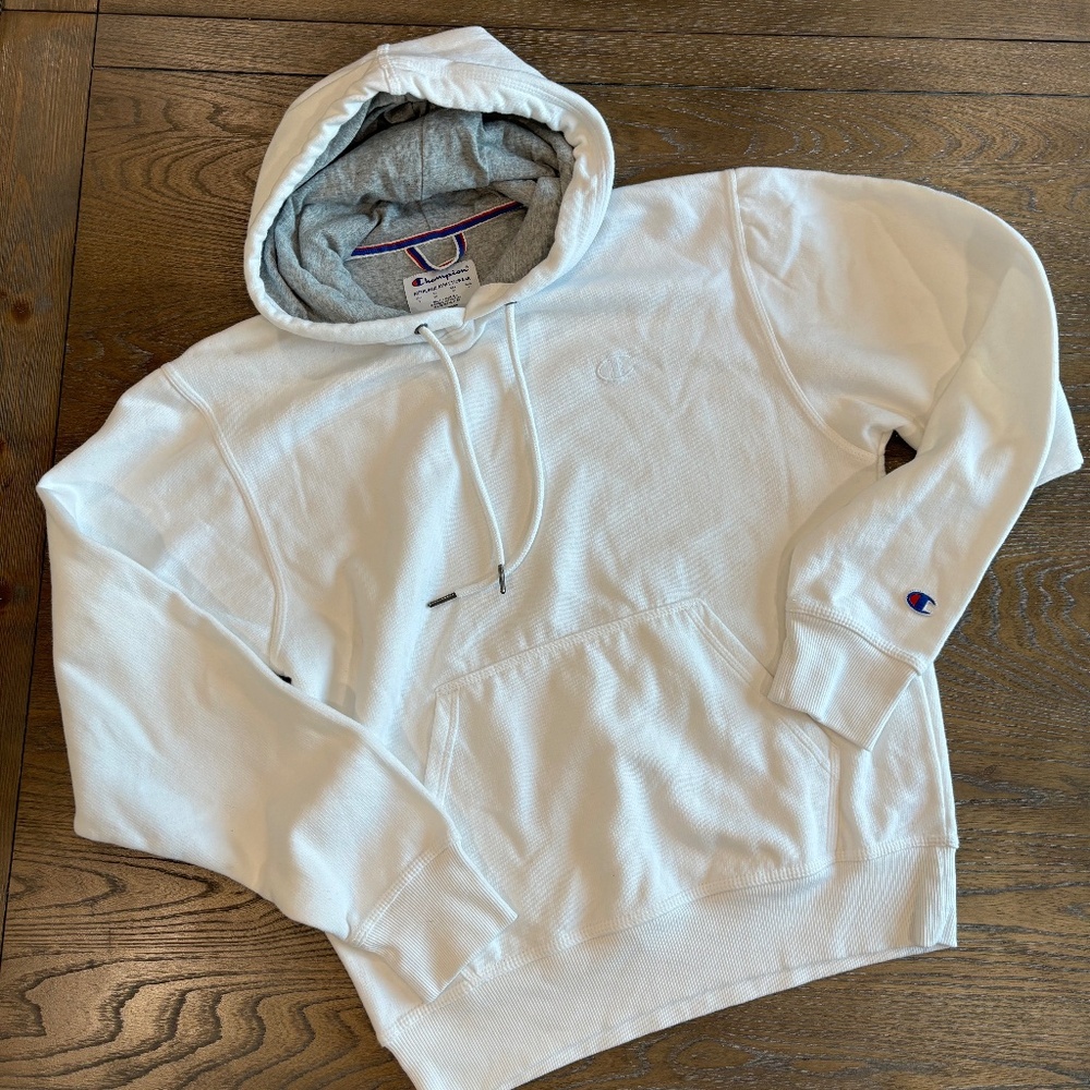 Champion Hoodie | White | Men's Small
